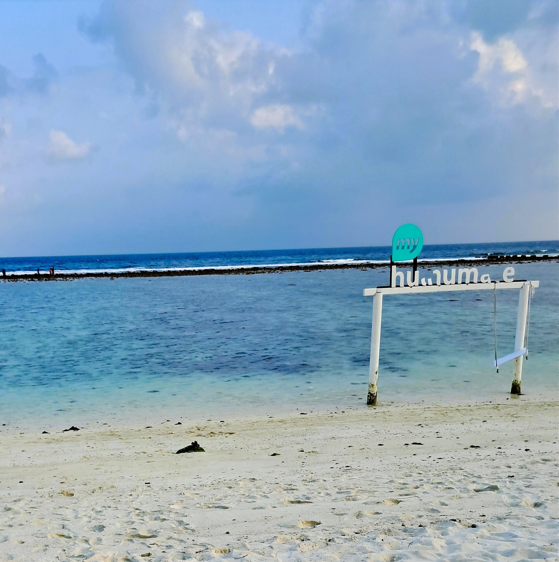 Hulhumale beach and cityscape